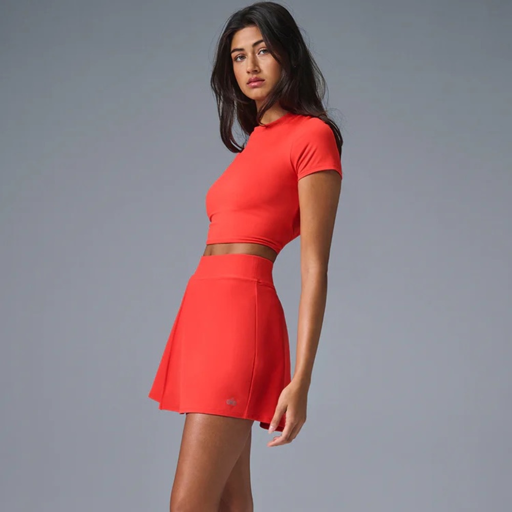 Red backspin skirt and tshirt
